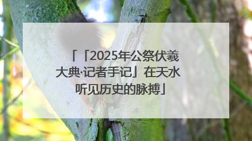 「2025年公祭伏羲大典·记者手记」在天水 听见历史的脉搏