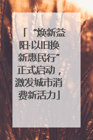 “焕新益阳·以旧换新惠民行”正式启动，激发城市消费新活力