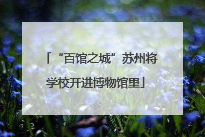 “百馆之城”苏州将学校开进博物馆里