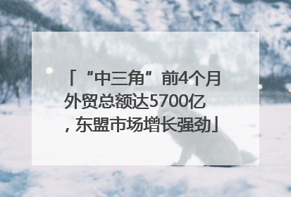 “中三角”前4个月外贸总额达5700亿，东盟市场增长强劲