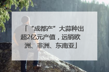 “成都产”大蒜种出超2亿元产值，远销欧洲、非洲、东南亚