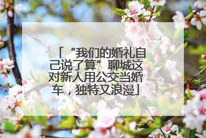 “我们的婚礼自己说了算”聊城这对新人用公交当婚车，独特又浪漫