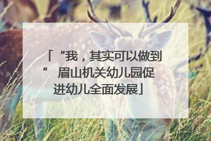 “我，其实可以做到” 眉山机关幼儿园促进幼儿全面发展