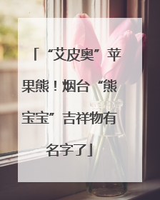 “艾皮奥”苹果熊！烟台“熊宝宝”吉祥物有名字了