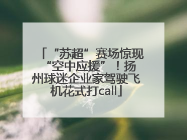 “苏超”赛场惊现 “空中应援”！扬州球迷企业家驾驶飞机花式打call