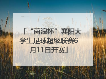 “茵浪杯”襄阳大学生足球超级联赛6月11日开赛
