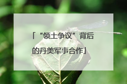 “领土争议”背后的丹美军事合作