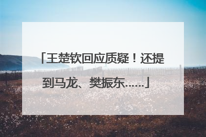 王楚钦回应质疑！还提到马龙、樊振东……