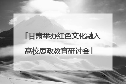 甘肃举办红色文化融入高校思政教育研讨会