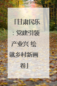 甘肃民乐：党建引领产业兴 绘就乡村新画卷