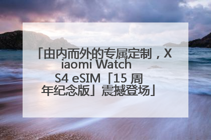 由内而外的专属定制，Xiaomi Watch S4 eSIM「15 周年纪念版」震撼登场