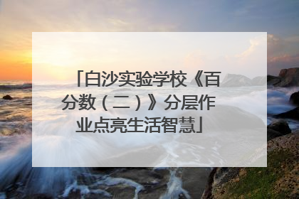 白沙实验学校《百分数（二）》分层作业点亮生活智慧