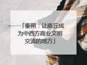 秦朔：让商丘成为中西方商业文明交流的地方