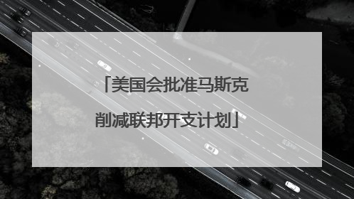 美国会批准马斯克削减联邦开支计划