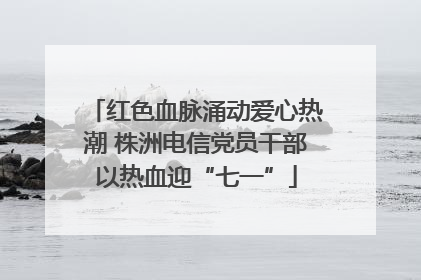 红色血脉涌动爱心热潮 株洲电信党员干部以热血迎“七一”