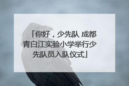 你好，少先队 成都青白江实验小学举行少先队员入队仪式