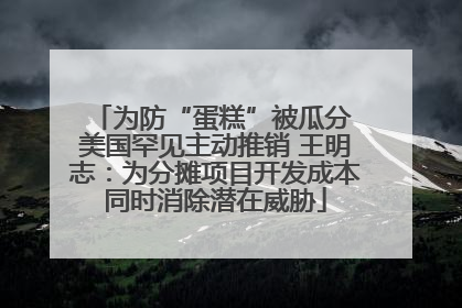 为防“蛋糕”被瓜分 美国罕见主动推销 王明志：为分摊项目开发成本同时消除潜在威胁