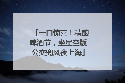 一口惊喜！精酿啤酒节，坐星空版公交兜风夜上海