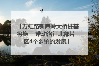 万虹路新庵岭大桥桩基将施工 带动洛江北部片区4个乡镇的发展