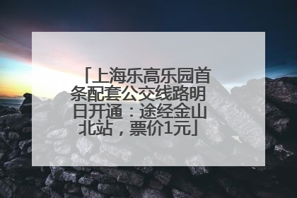 上海乐高乐园首条配套公交线路明日开通：途经金山北站，票价1元