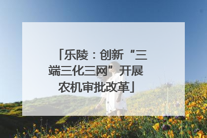 乐陵：创新“三端三化三网”开展农机审批改革