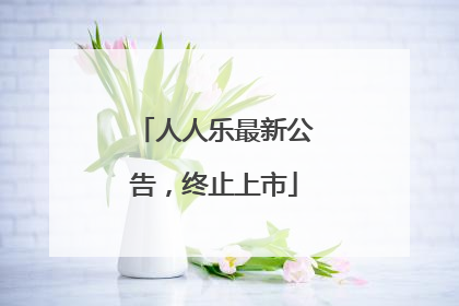 人人乐最新公告，终止上市