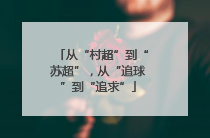 从“村超”到“苏超”，从“追球”到“追求”