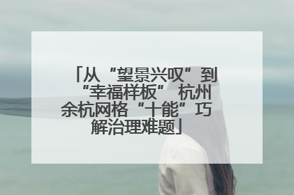 从“望景兴叹”到“幸福样板” 杭州余杭网格“十能”巧解治理难题