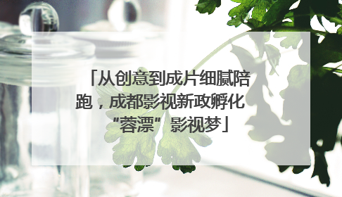 从创意到成片细腻陪跑，成都影视新政孵化“蓉漂”影视梦