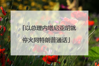 以总理内塔尼亚胡就停火同特朗普通话