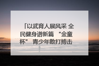 以武育人展风采 全民健身谱新篇 “金童杯” 青少年散打搏击邀请赛圆满落幕