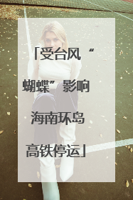 受台风“蝴蝶”影响 海南环岛高铁停运