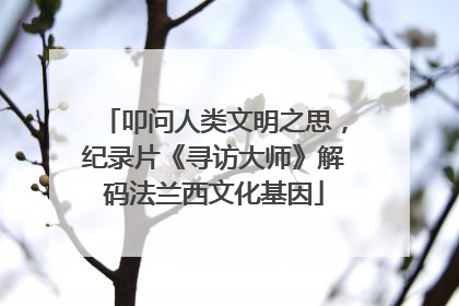 叩问人类文明之思，纪录片《寻访大师》解码法兰西文化基因