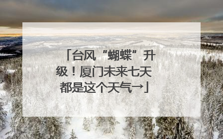 台风“蝴蝶”升级！厦门未来七天都是这个天气→