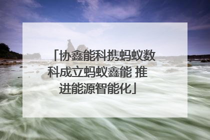 协鑫能科携蚂蚁数科成立蚂蚁鑫能 推进能源智能化