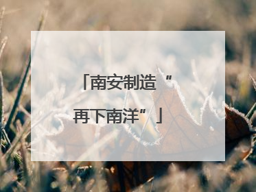 南安制造“再下南洋”