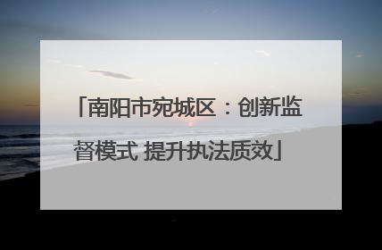 南阳市宛城区：创新监督模式 提升执法质效