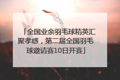 全国业余羽毛球精英汇聚孝感，第二届全国羽毛球邀请赛10日开赛