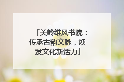 关岭维风书院：传承古韵文脉，焕发文化新活力