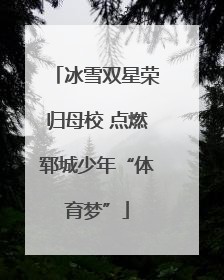 冰雪双星荣归母校 点燃郓城少年“体育梦”