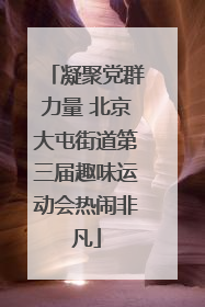 凝聚党群力量 北京大屯街道第三届趣味运动会热闹非凡