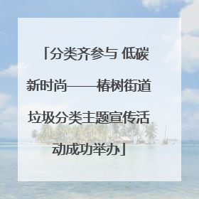 分类齐参与 低碳新时尚——椿树街道垃圾分类主题宣传活动成功举办