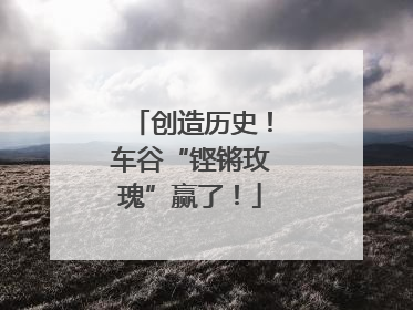 创造历史！车谷“铿锵玫瑰”赢了！