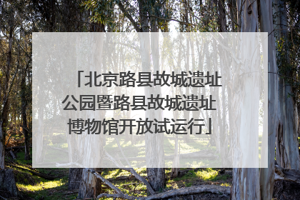 北京路县故城遗址公园暨路县故城遗址博物馆开放试运行