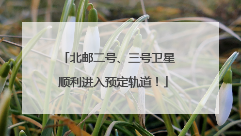 北邮二号、三号卫星顺利进入预定轨道！