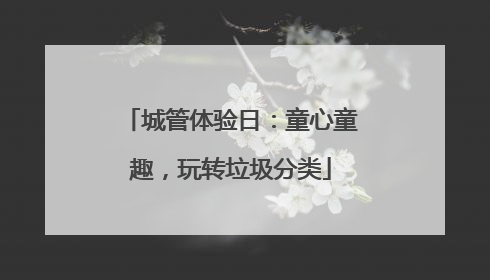 城管体验日：童心童趣，玩转垃圾分类