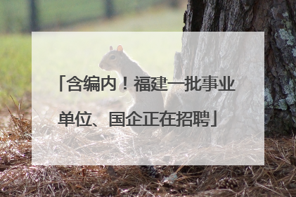 含编内！福建一批事业单位、国企正在招聘