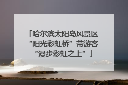 哈尔滨太阳岛风景区“阳光彩虹桥”带游客“漫步彩虹之上”