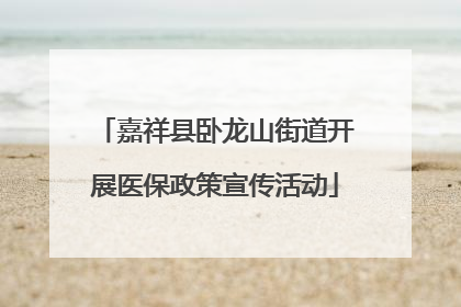 嘉祥县卧龙山街道开展医保政策宣传活动