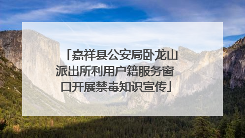 嘉祥县公安局卧龙山派出所利用户籍服务窗口开展禁毒知识宣传